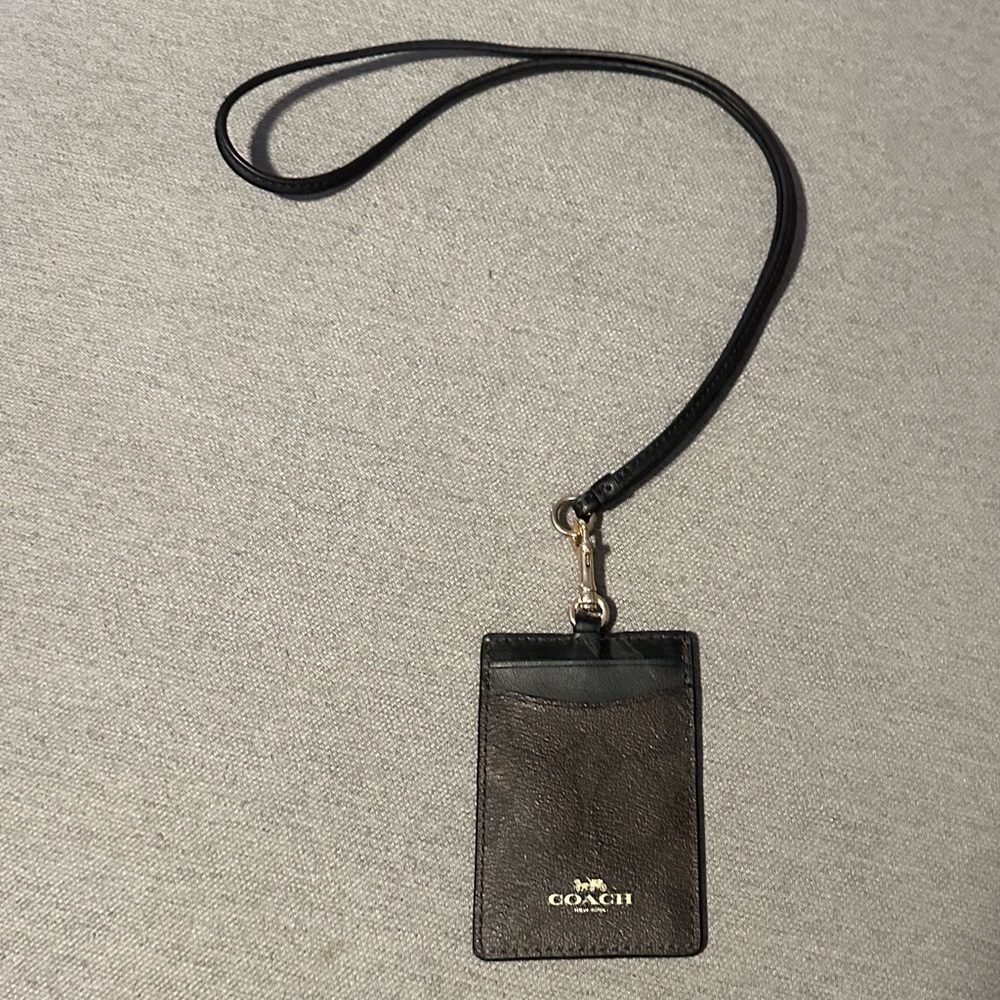 COACH Signature PVC LANYARD ID Badge Card holder - Picture 8 of 8